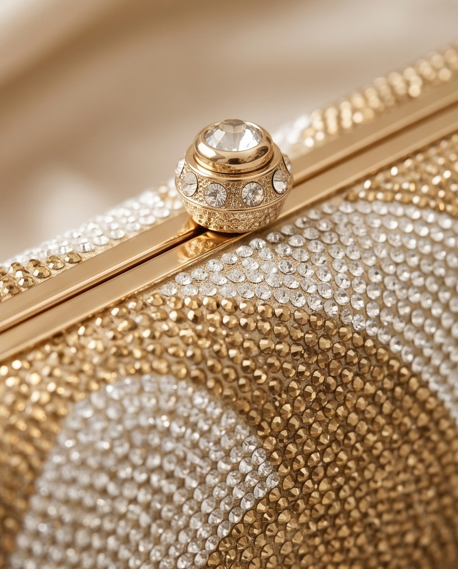 Clutch gold glitter