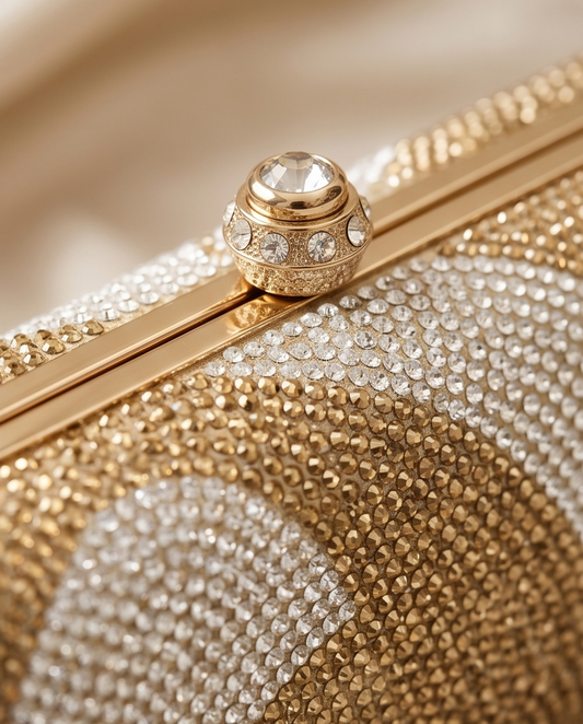 Clutch gold glitter