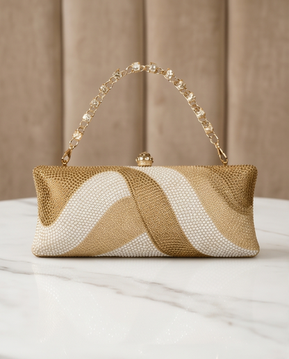 Clutch gold glitter