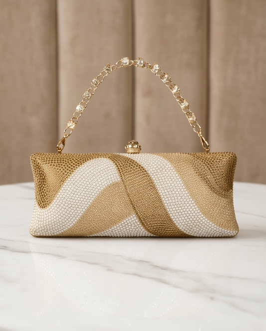 Clutch gold glitter